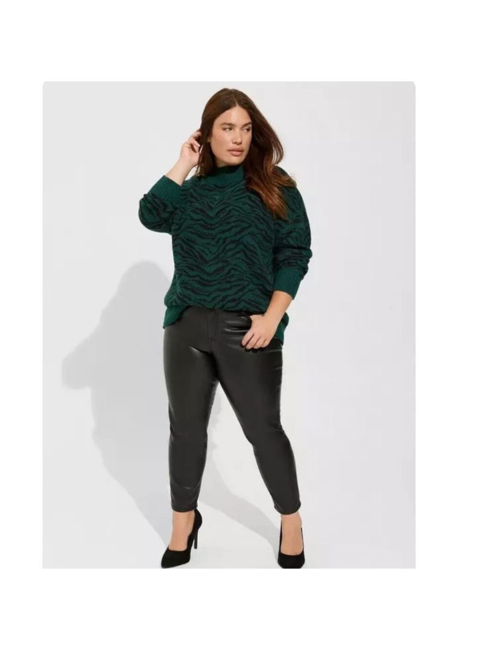 Torrid Perfect Skinny Faux Leather Mid Rise Pant - Size 24 Tall
